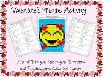 Valentine's Day maths area activity