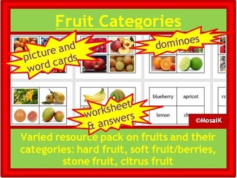 Food Tech ESL Fruits Vegetables Home Learning | Teaching Resources