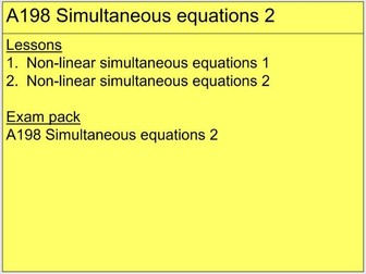A198 Simultaneous equations 2