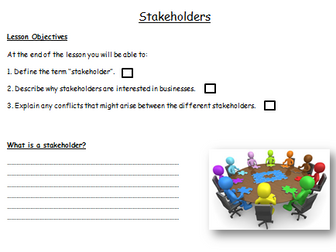 GCSE Business Studies - Stakeholders
