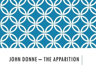 John Donne - The Apparition