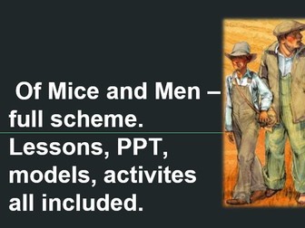 Of Mice and Men Full Scheme - All Lessons Planned and Resourced