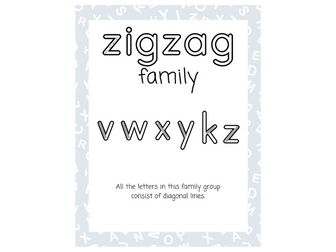 ZigZag Family Letter Worksheet