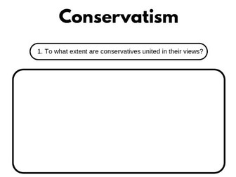 Conservatism Question Bank Booklet (Simple) | A-Level Politics
