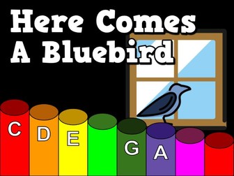 Here Comes a Bluebird - Boomwhacker Play Along Video and Sheet Music