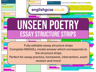 Unseen Poetry Structure Strips