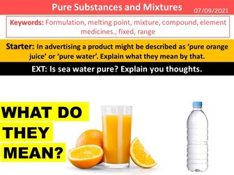 Pure Substances and Mixtures
