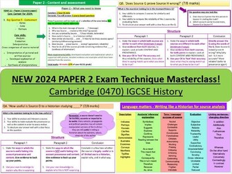 NEW 2024 Paper 2 Masterclass IGCSE History (CIE 0470)