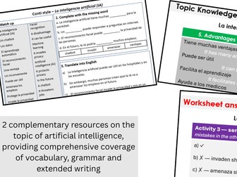 Artificial Intelligence in Spanish – Complete Topic Bundle (National 5 / GCSE)
