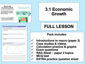 3.1 Economic Growth - GCSE Economics OCR