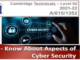 Unit 02 - Essentials of Cyber Security - Cambridge Technicals - IT - Level 02 - A/615/1352