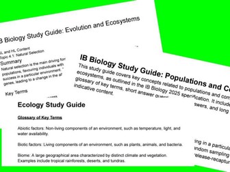 IBDP Biology 2025 Revision Guide Bundle