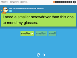 Comparative adjectives - Interactive Activity - KS3 Spag