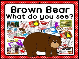 BROWN BEAR WHAT DO YOU SEE STORY TEACHING RESOURCES EYFS COLOURS ANIMALS