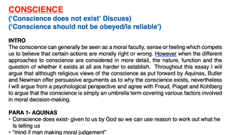 Conscience essay