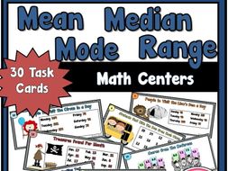 Mean Median Mode Range Task Cards