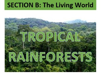 GCSE Geography AQA 9-1 Tropical Rainforests Workbook SoW