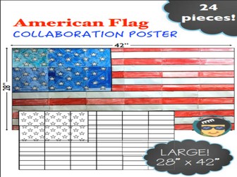 American Flag Classroom Collaboration Poster | Fun 4th of July Activity!