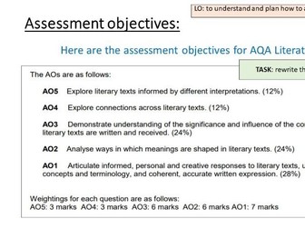 Up the Line to Death AQA English Lit A Exam preparation