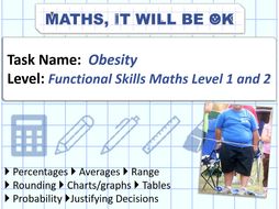 FS Maths Level 1 and 2 - Statistics -Obesity - Exam Style