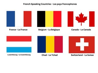 French Speaking Countries Flags Coloring Pages