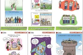 Catholic Social Teaching (CST) posters/cartoons from Caritas Australia