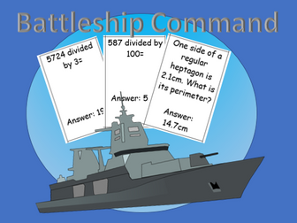 Battleships Arithmetic Practice - Differentiated