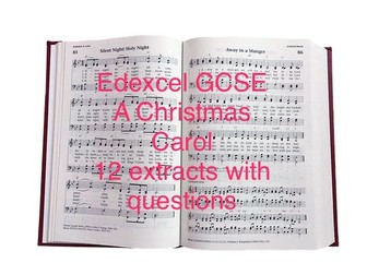 Edexcel GCSE A Christmas Carol 12 Extract Questions