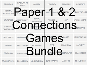 AQA Psychology PAPER 1 & 2 Connections Games (NEW SPEC)