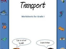 Transport and vehicles worksheets for Grade 1 | Teaching Resources