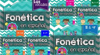 Spanish Phonics Super Bundle # 1: Sets 1-6