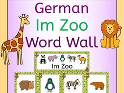 German Zoo Animals Im Zoo Word Wall