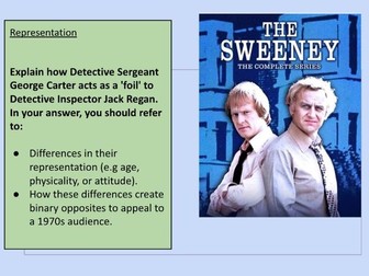 Sweeney Lesson GCSE Media Crime drama - Character introduction