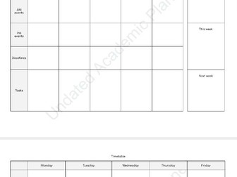 Undated Teacher Planner with free EYFS pages