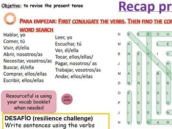 GCSE spanish recap present