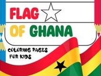 Flag of Ghana Printable Worksheets Coloring Pages for Kids Download Now