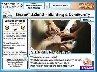 Building a Community. PSHE + Citizenship