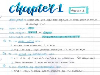 A (/AS) Level AQA Maths - Chapter 1: Algebra 1