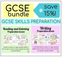 BUNDLE - SPANISH GCSE WRITING + READING and LISTENING SKILLS EXAM PRACTICE AND PREPARATION