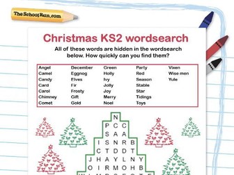 Christmas KS2 wordsearch