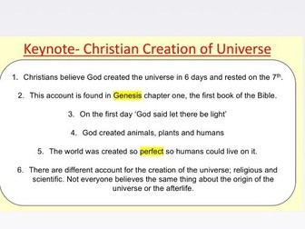 7 Day Creation (Christianity)
