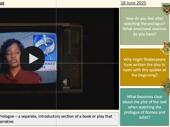 Introduction to Shakespeare: Part One Scheme