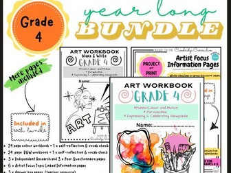 Grade 4 Art Workbook (full set)