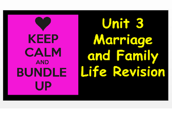 Edexcel Christianity Marriage and Family Life Unit 3