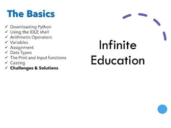 Basic Python  - Including challenges and solutions