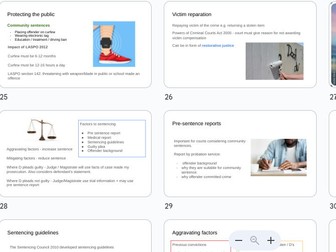 Criminal Courts and Lay People A Level Law revision cards