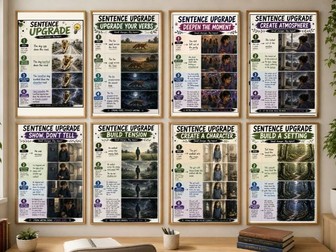Sentence Upgrade Posters | Creative Writing Classroom Display | 8 Poster Set