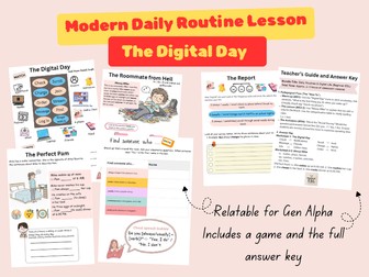 No-Prep ESL Lesson: Modern Daily Routines & Present Simple (Digital Life)