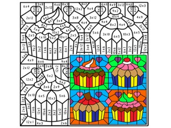 Times Tables Colouring Puzzle Three by Arithmetints