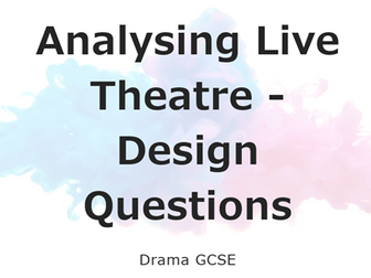 GCSE Drama - Live Theatre